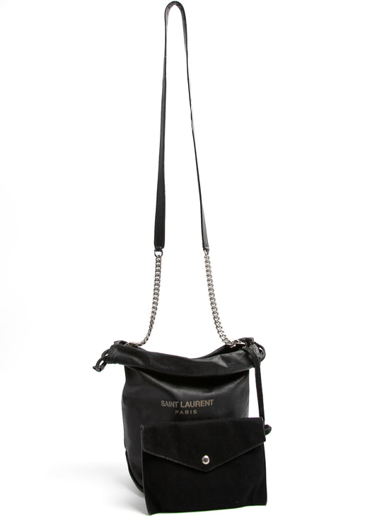 Saint Laurent Lambskin Teddy Drawstring Bag