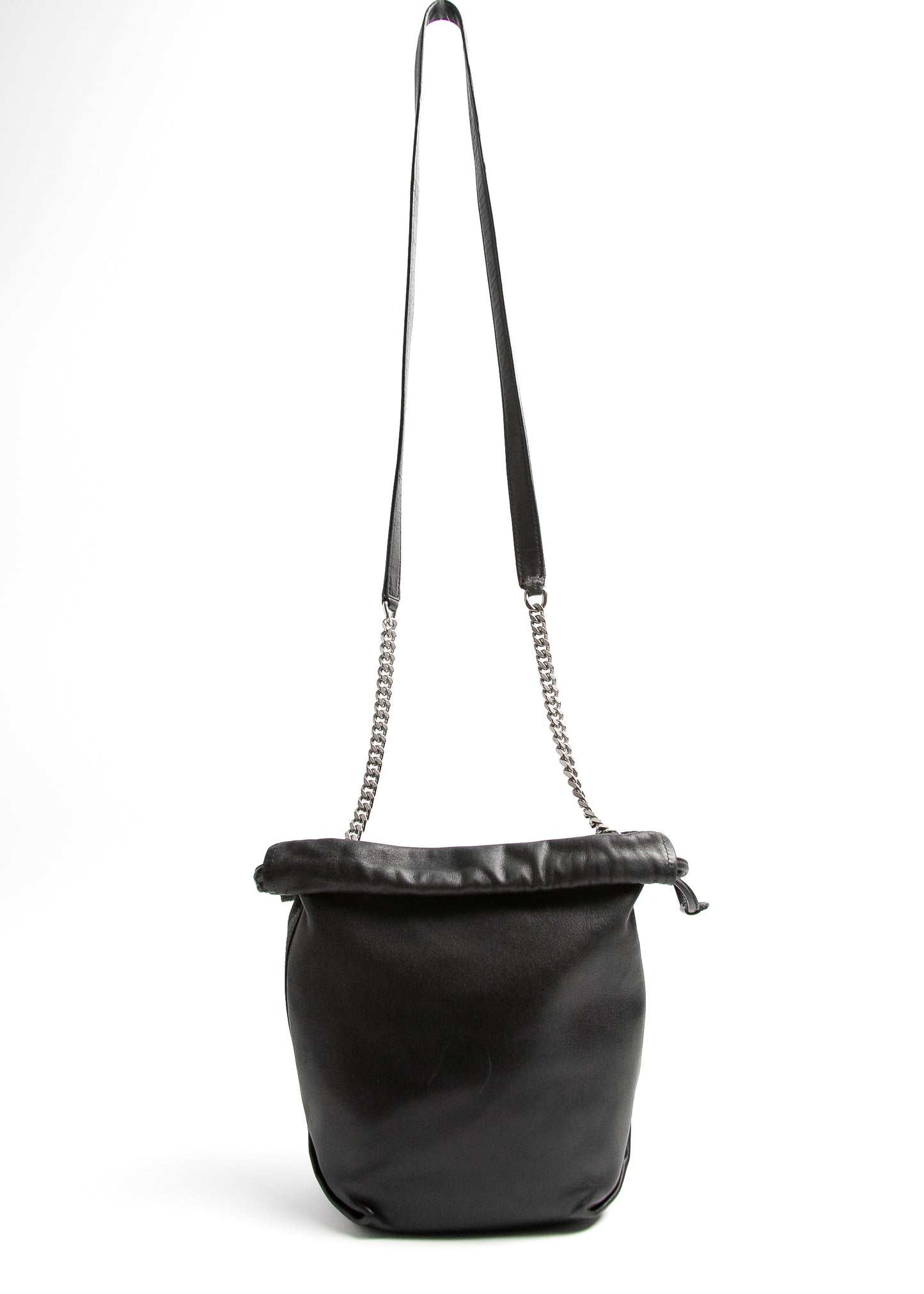 Saint Laurent Lambskin Teddy Drawstring Bag