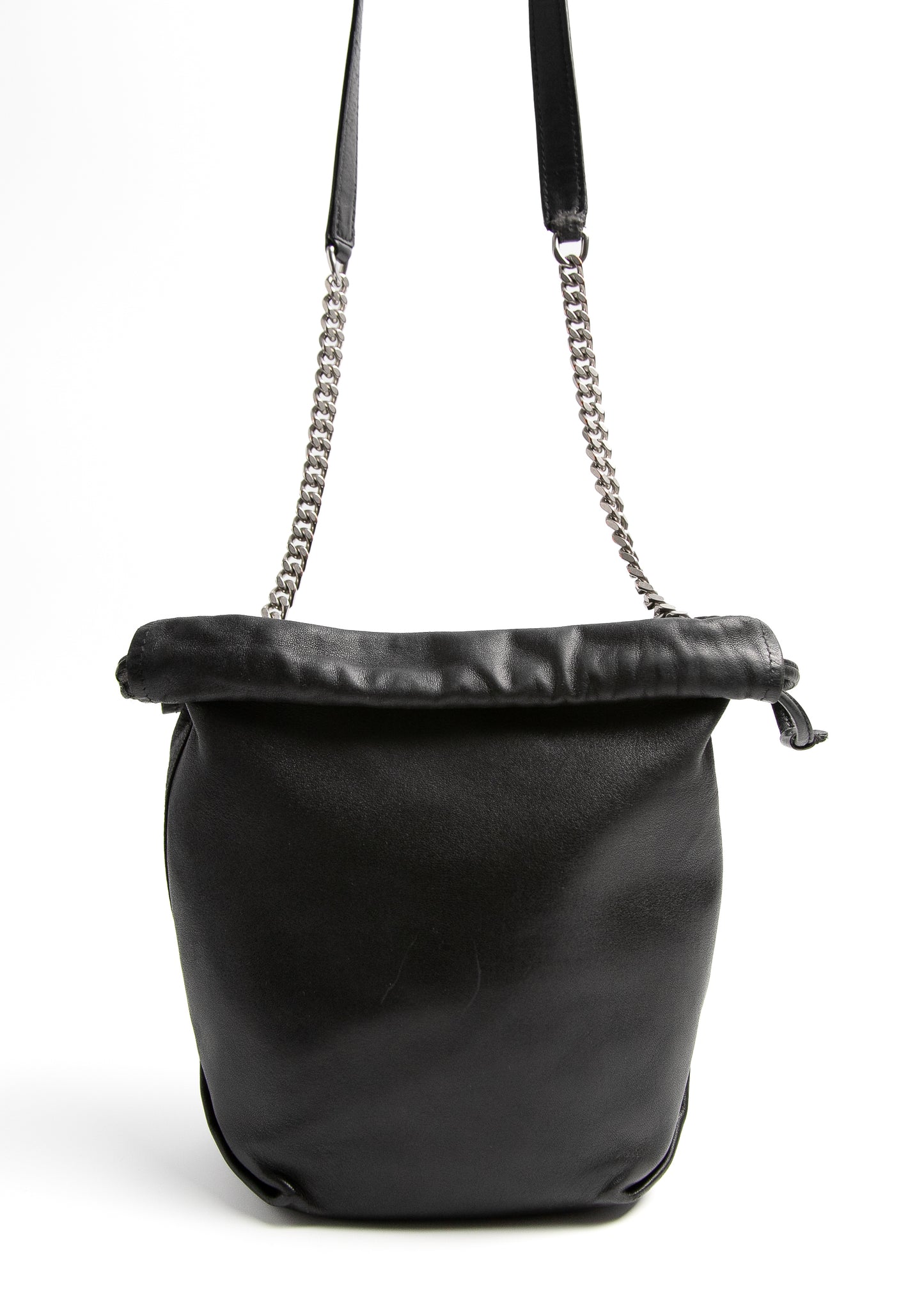 Saint Laurent Lambskin Teddy Drawstring Bag