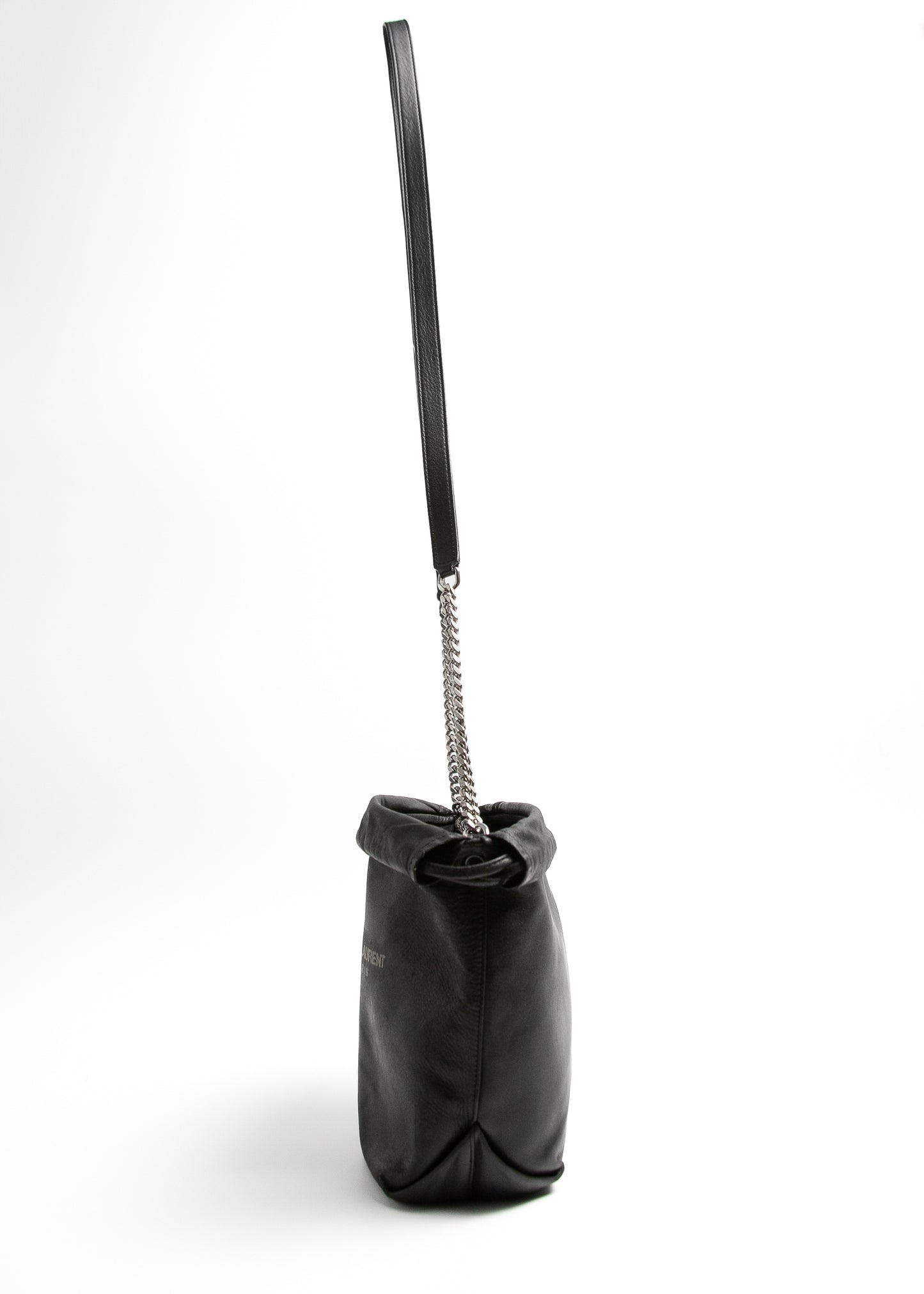 Saint Laurent Lambskin Teddy Drawstring Bag