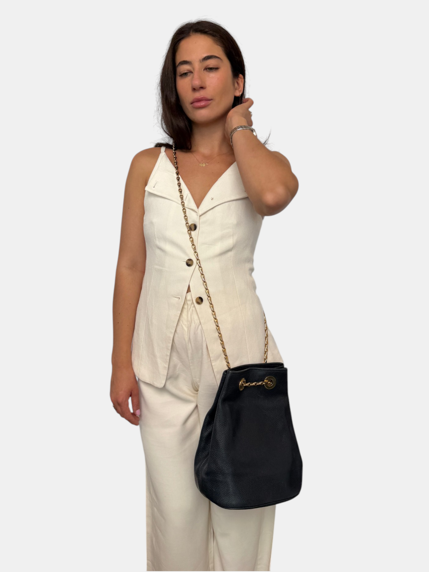 Celine Mini Leather Bucket