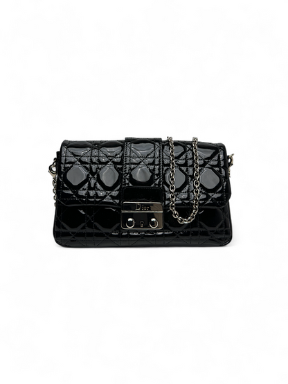 Dior black cannage patent leather