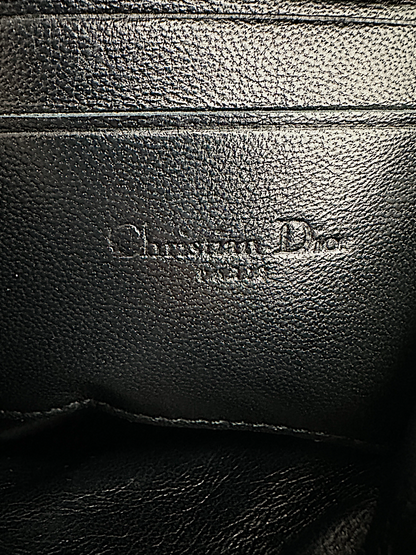 Dior black cannage patent leather