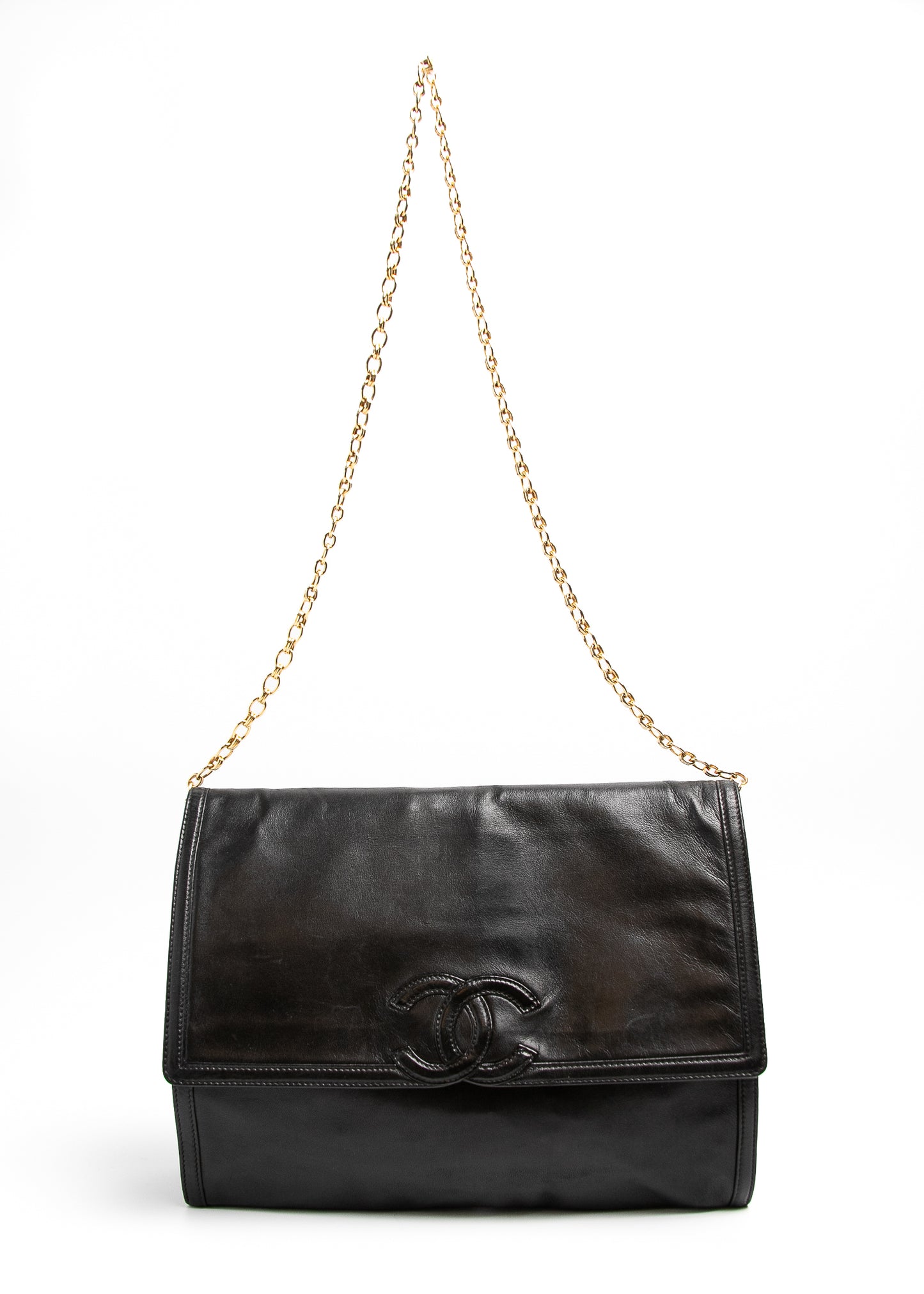 Chanel Vintage Lambskin Clutch Bag