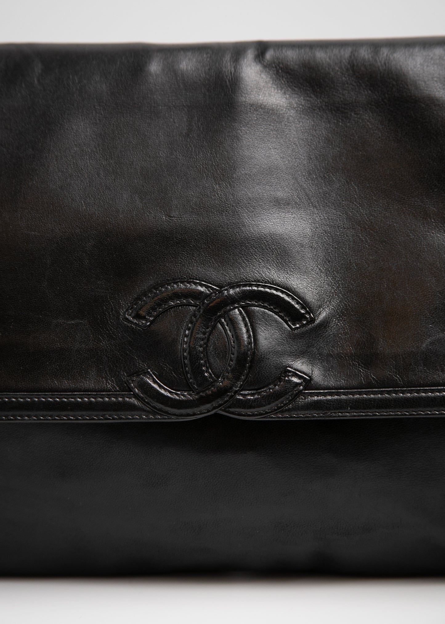 Chanel Vintage Lambskin Clutch Bag