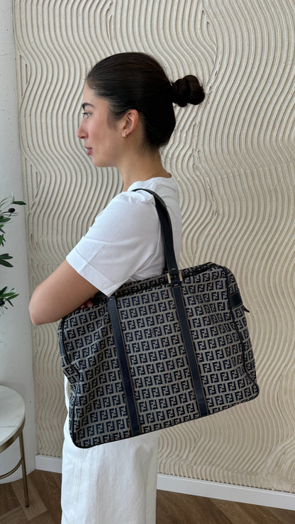Fendi Zucca Boston Bag