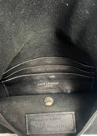 Saint Laurent Lambskin Teddy Drawstring Bag