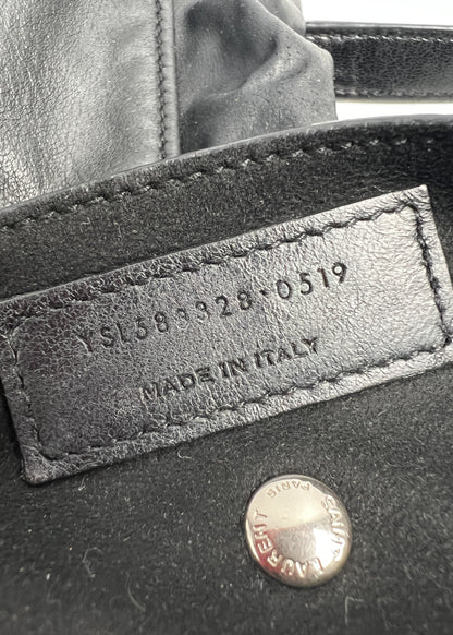 Saint Laurent Lambskin Teddy Drawstring Bag