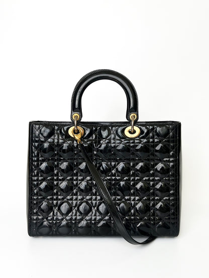 Lady Dior Large Patent Skin