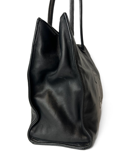 Black Chanel CC Lambskin Leather Tote