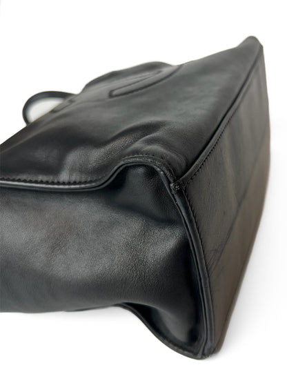 Black Chanel CC Lambskin Leather Tote