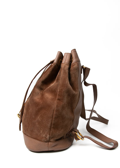 Gucci Suede Bamboo Backpack