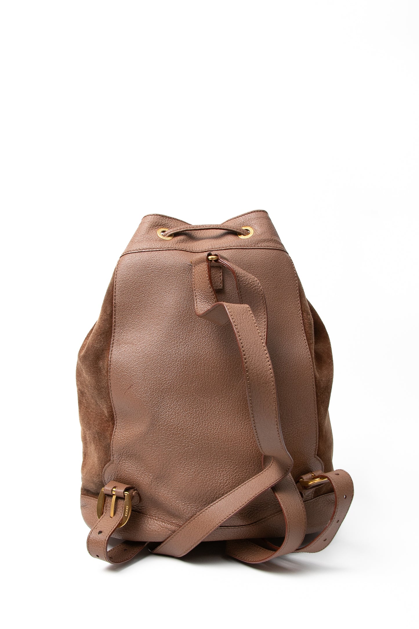 Gucci Suede Bamboo Backpack