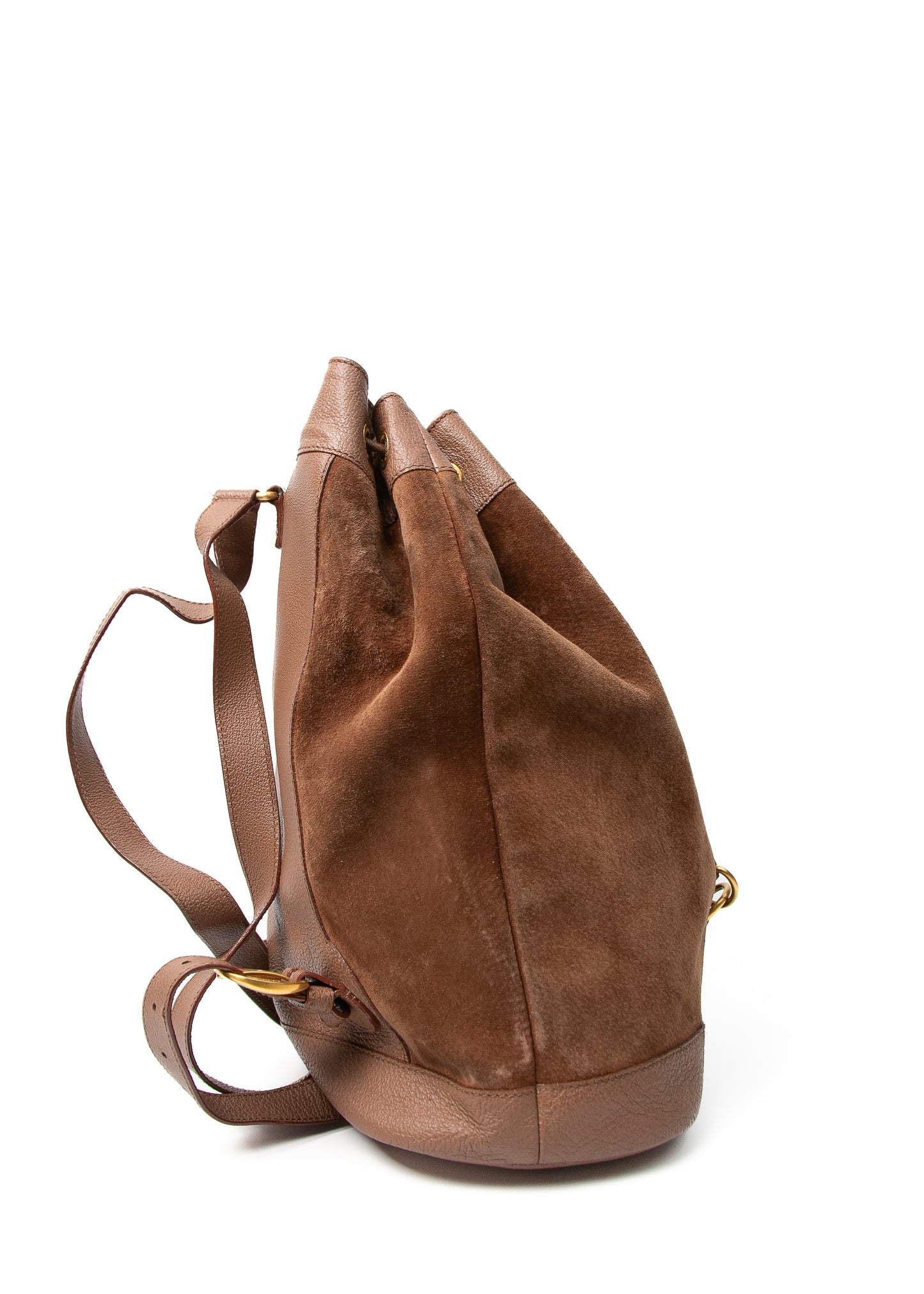 Gucci Suede Bamboo Backpack