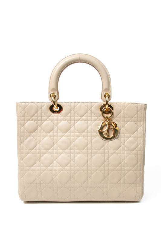 Lady Dior Large Beige