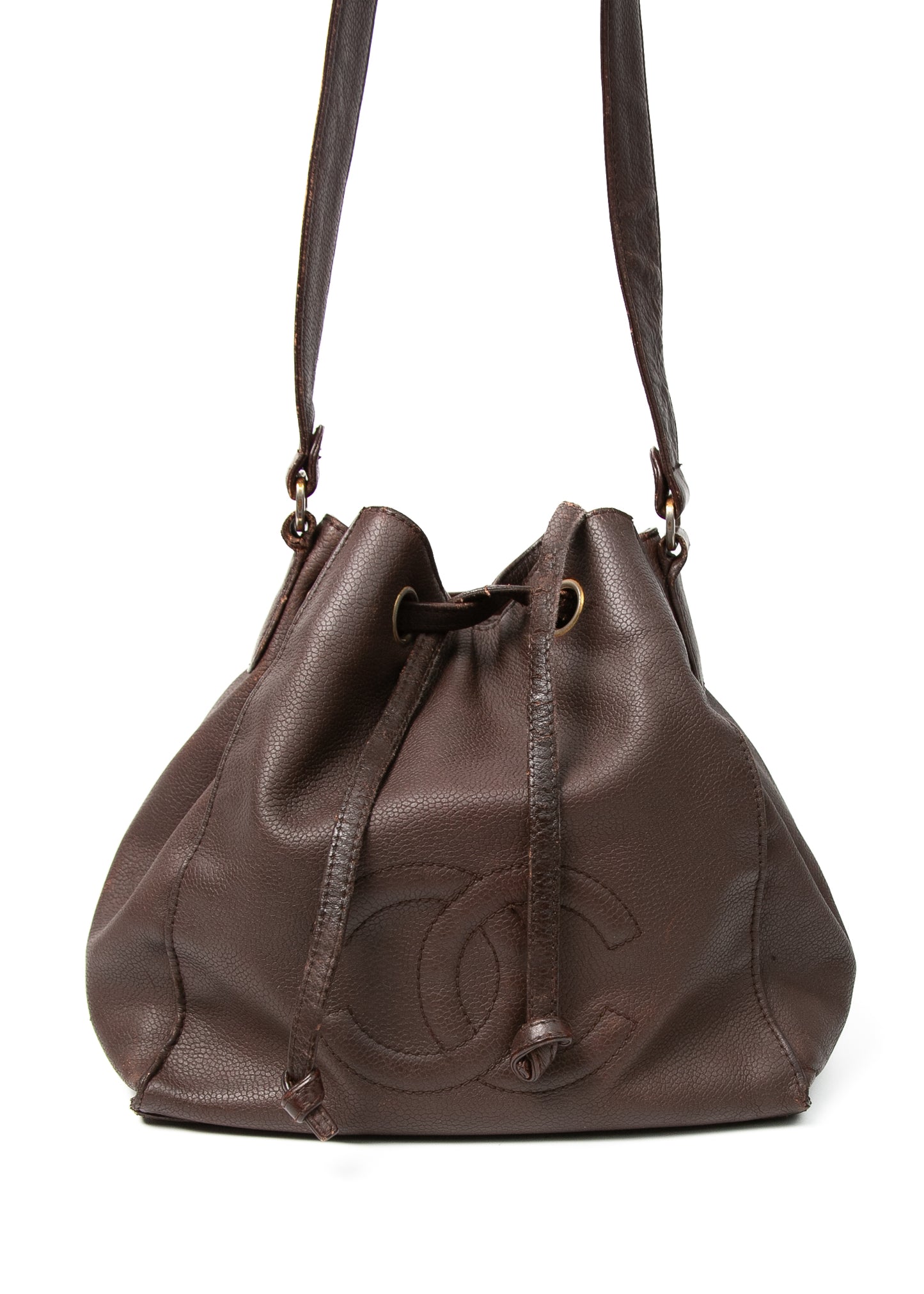 Chanel Brown Caviar Bucket