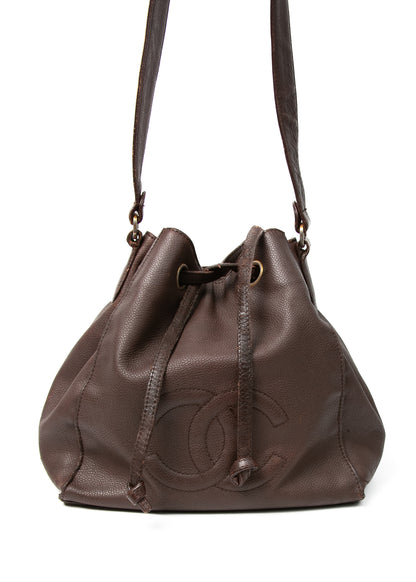 Chanel Brown Caviar Bucket