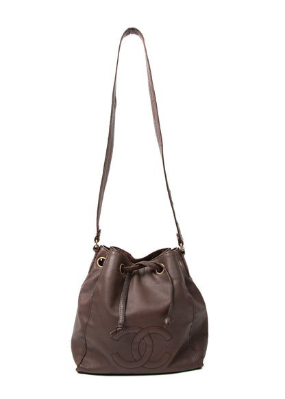 Chanel Brown Caviar Bucket