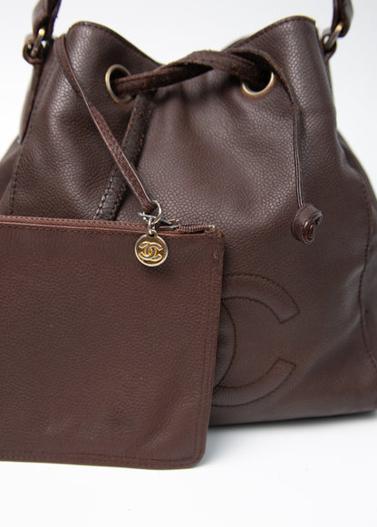 Chanel Brown Caviar Bucket