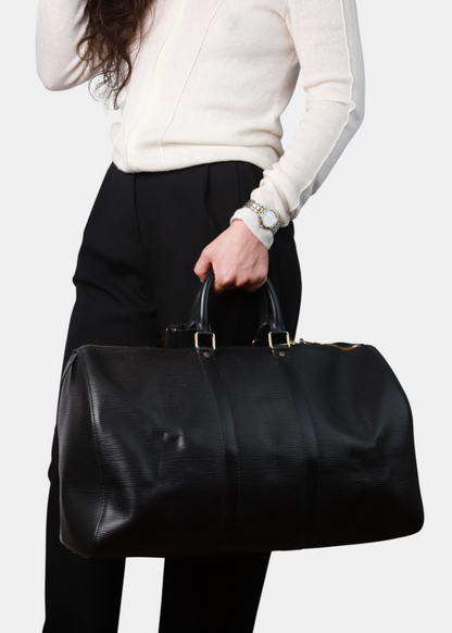 Louis Vuitton Keepal Epi Black 50