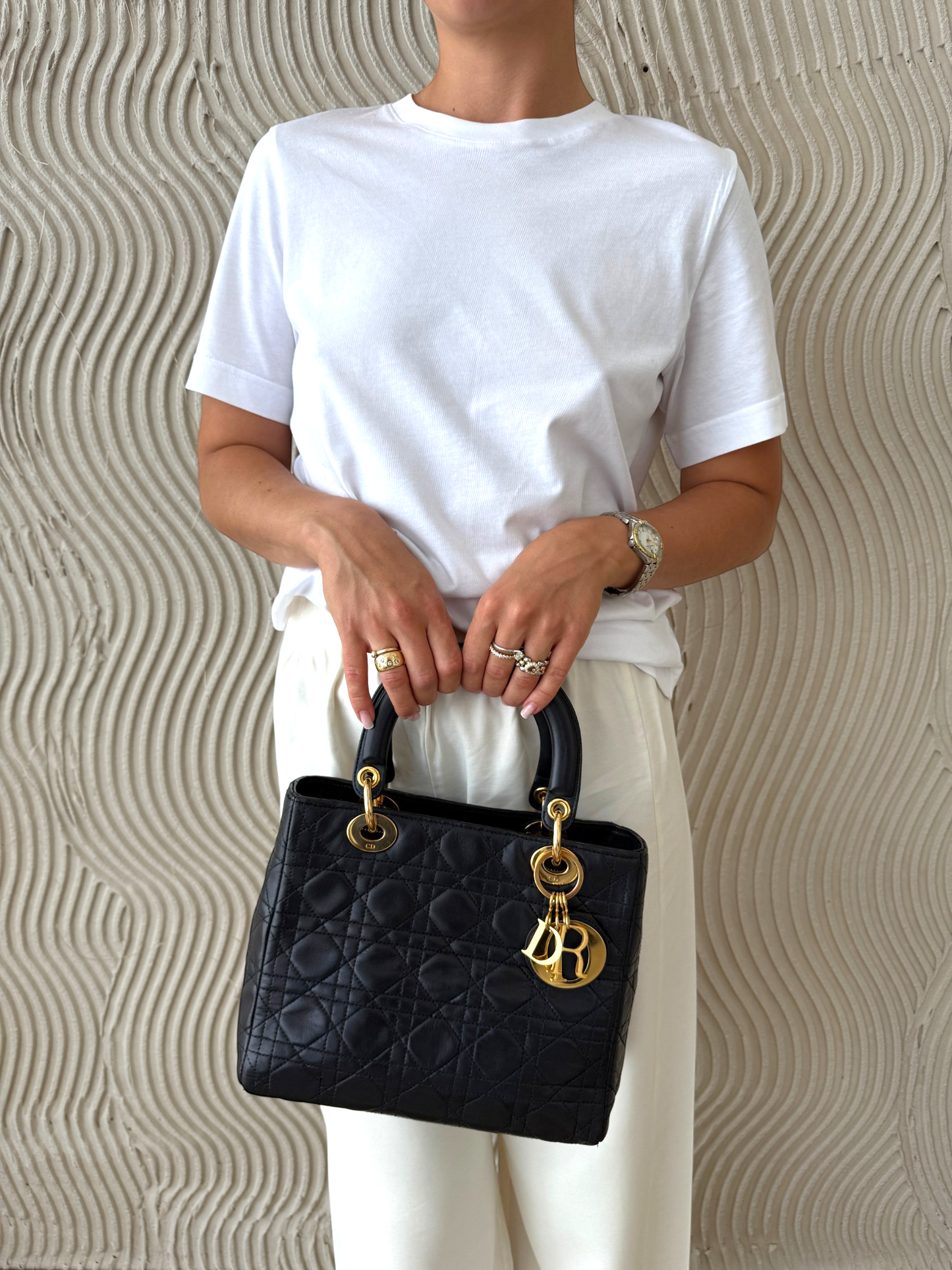 Lady Dior Medium Navy