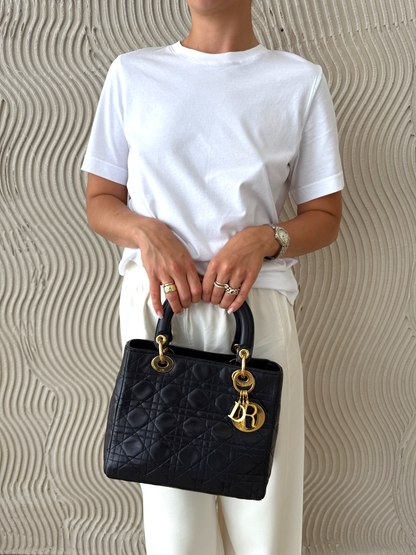 Lady Dior Medium Navy