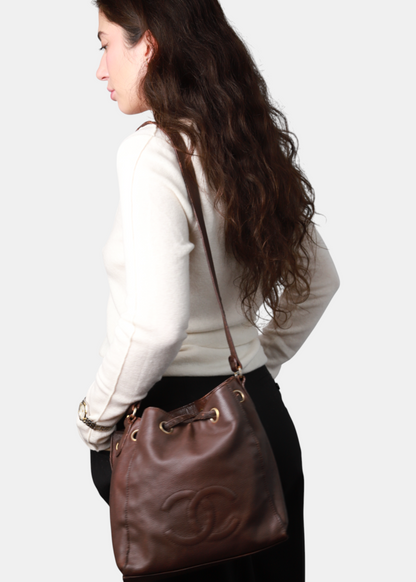 Chanel Brown Caviar Bucket