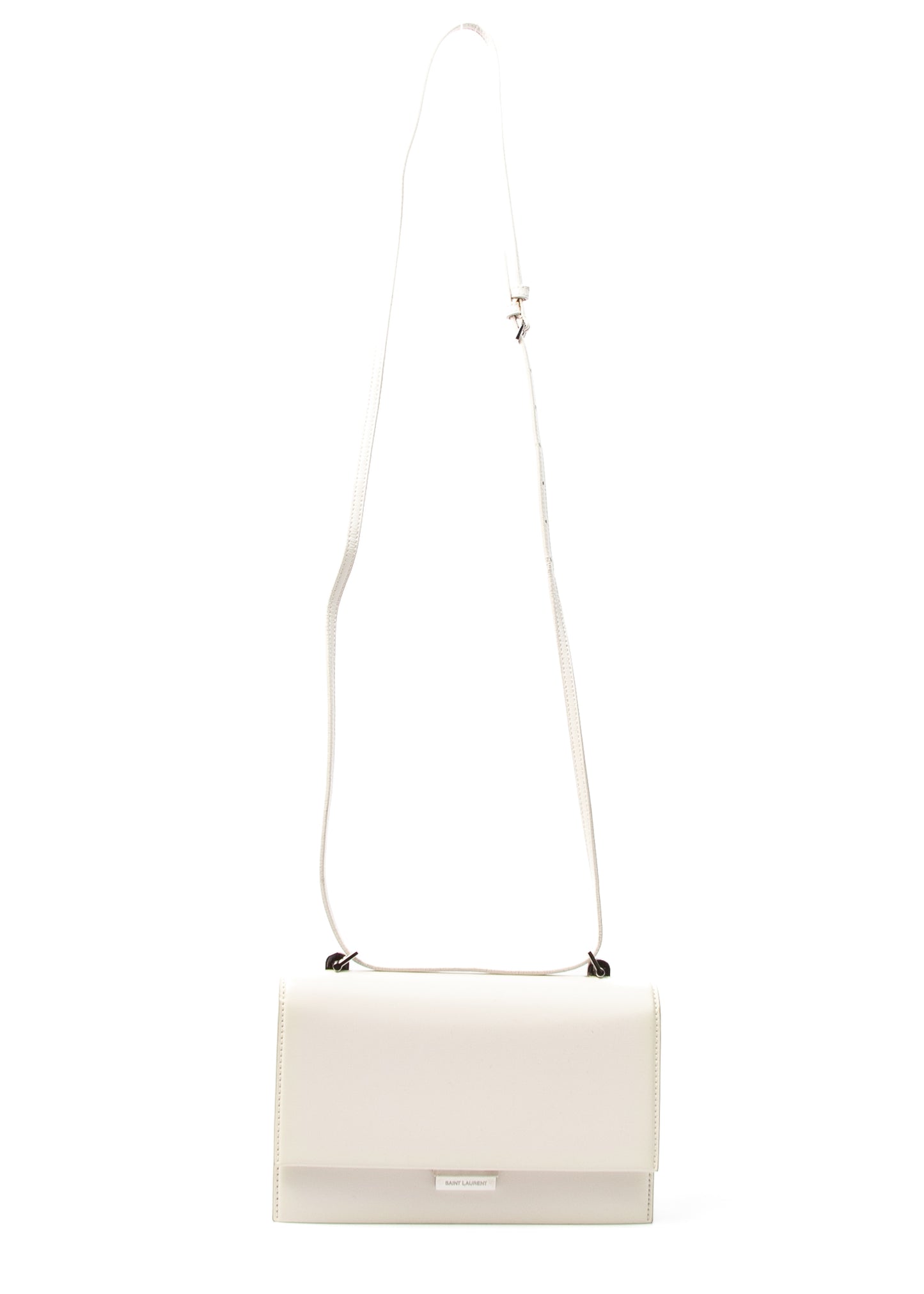 YSL Babylone White Leather Crossbody