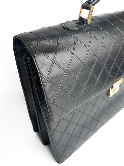Chanel Vintage Quilted Lambskin Briefcase