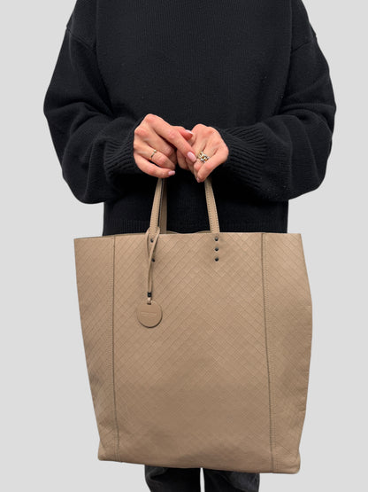 Bottega Veneta Beige Lambskin Shopper