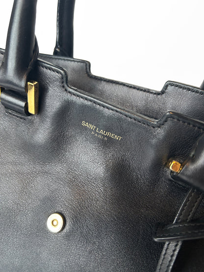 Saint Laurent Black Small Monogram Cabas