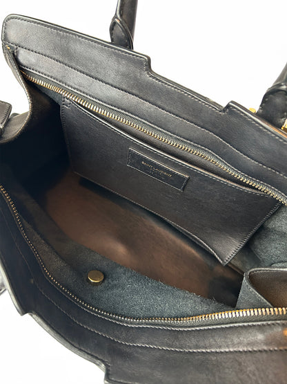 Saint Laurent Black Small Monogram Cabas
