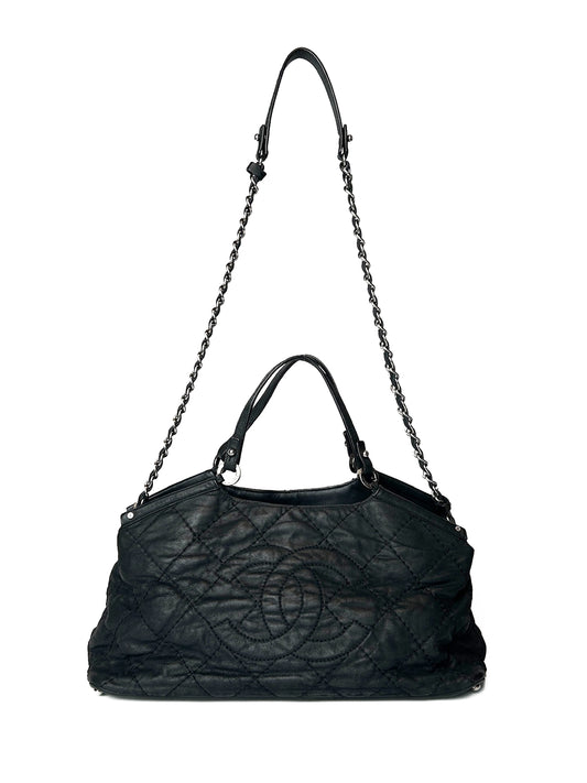 Chanel Black Leather Iridescent Sea