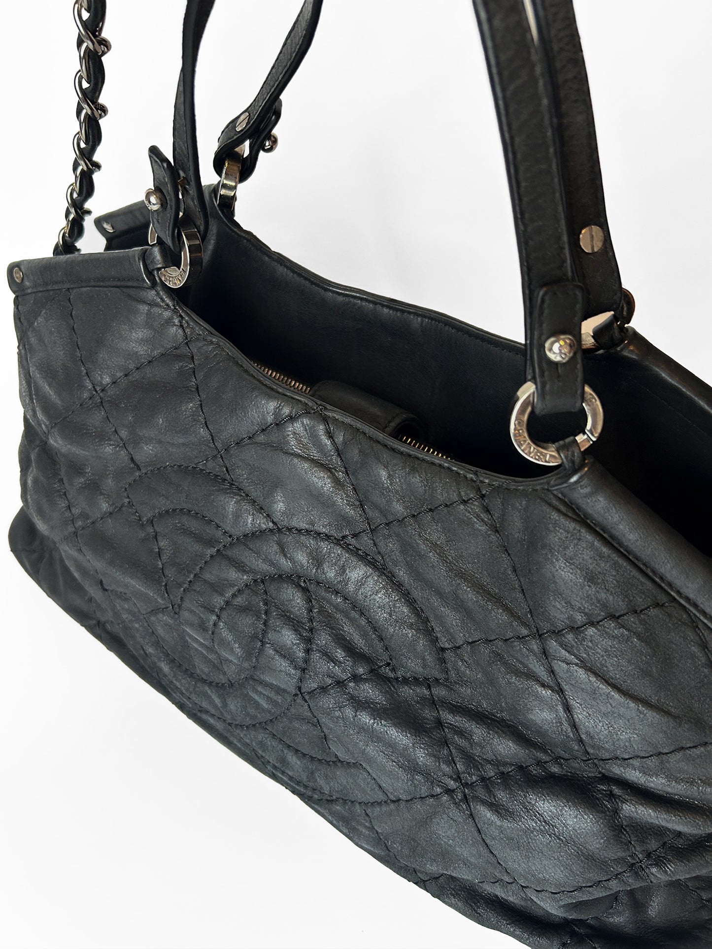 Chanel Black Leather Iridescent Sea