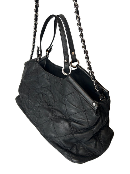Chanel Black Leather Iridescent Sea