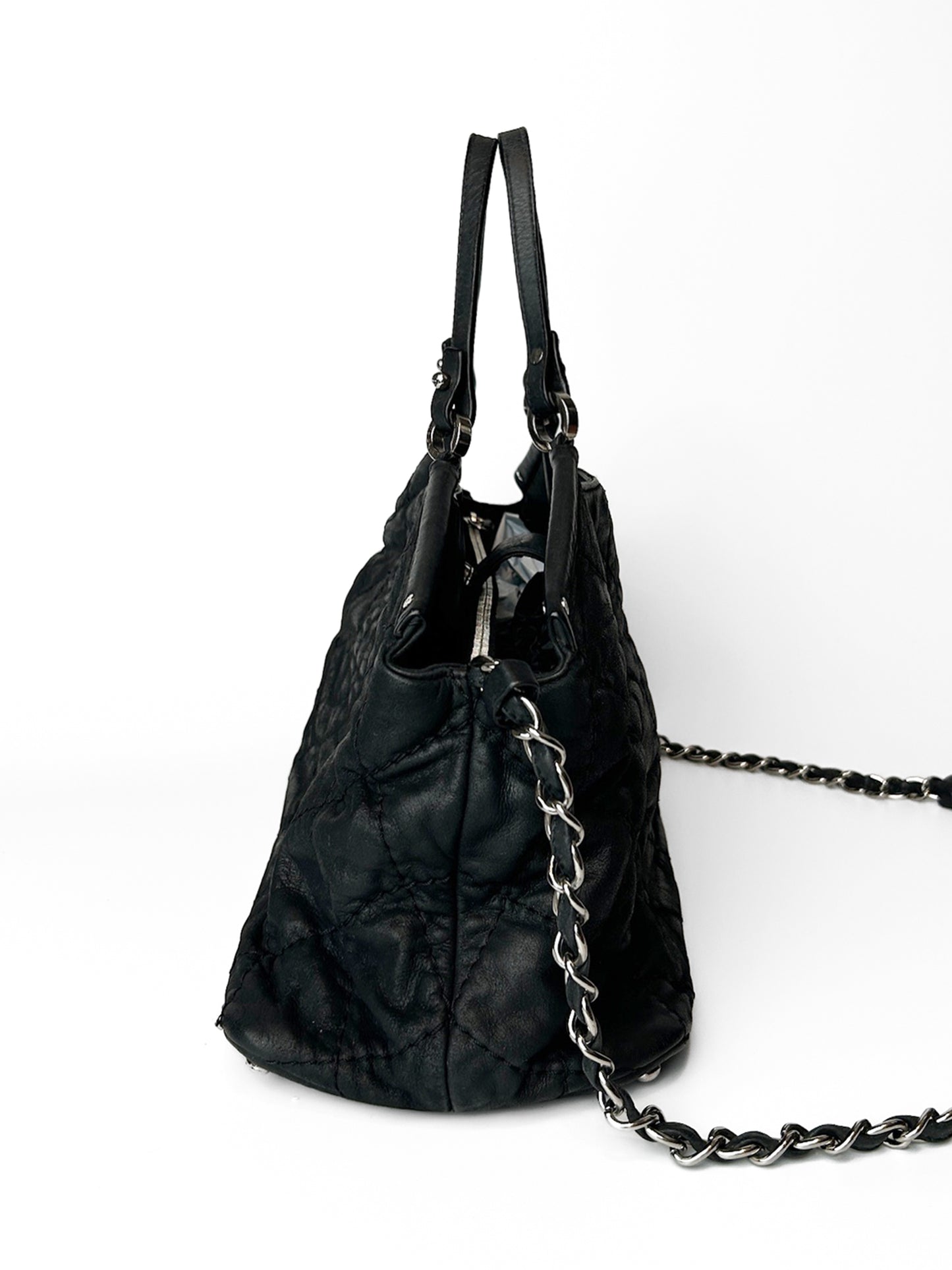 Chanel Black Leather Iridescent Sea